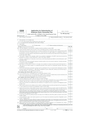 IRS Form 5309 Application for Employee Stock Ownership Plan