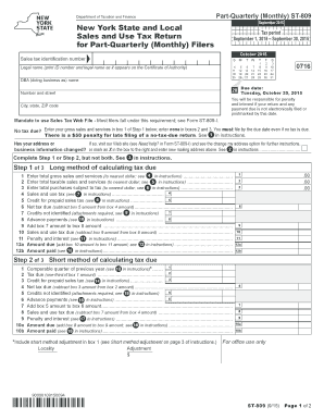 New York State and Local Sales and Use Tax Return