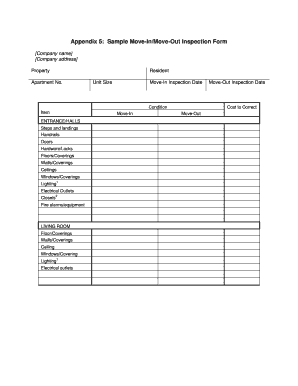 Move-In/Move-Out Inspection Form