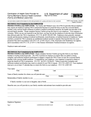 Family Member's Serious Health Condition Certification