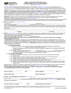 Washington Real Estate Excise Tax Supplemental Statement