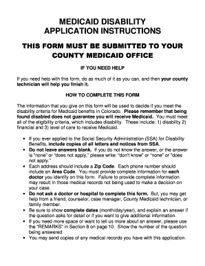 Colorado Medicaid Disability Application