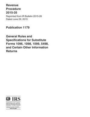 IRS Publication 1179: General Rules and Specifications for Substitute Forms
