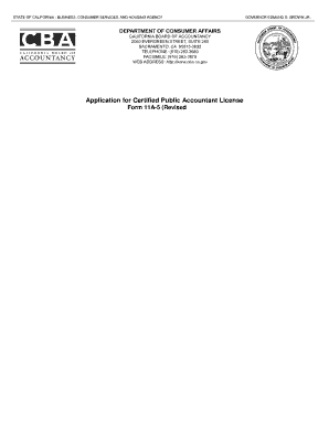 California CPA License Application Form
