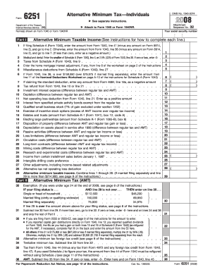 Form 6251 Alternative Minimum Tax