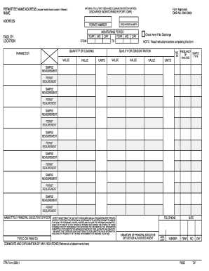 NPDES Discharge Monitoring Report