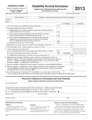 Wisconsin Disability Income Exclusion Form