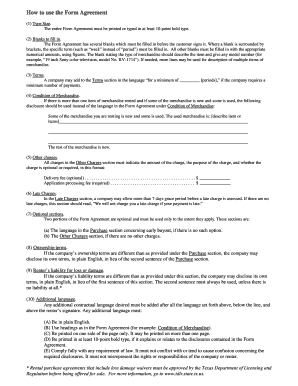 Texas Rental Purchase Agreement