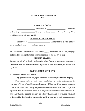 Last Will and Testament