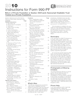 Instructions for Form 990-PF