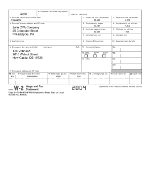 W-2 Wage and Tax Statement