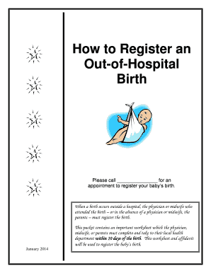Out-of-Hospital Birth Registration Packet