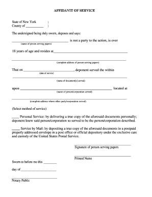 Affidavit of Service