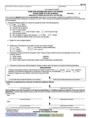 California Name Change Petition