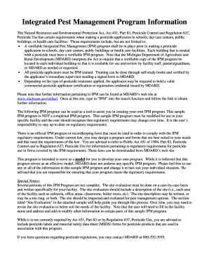 Michigan Integrated Pest Management Program Template