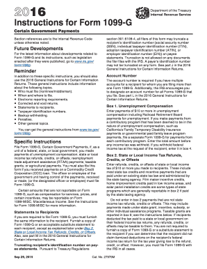 Instructions for Form 1099-G