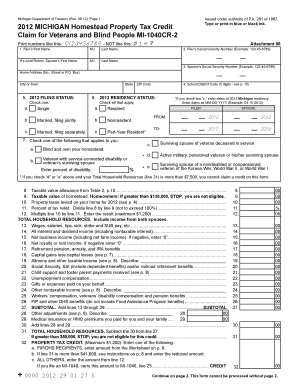 Michigan Homestead Property Tax Credit Form