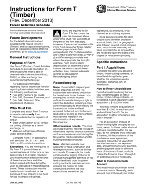 IRS Form T Timber Forest Activities Schedule