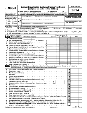 Form 990-T Exempt Organization Business Income Tax Return