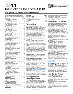 Instructions for Form 1120S