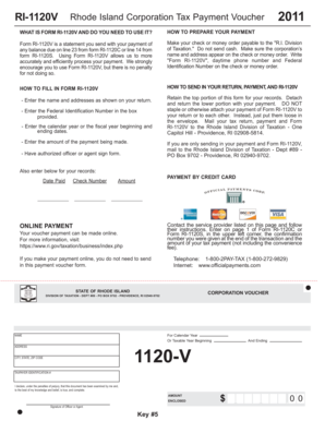 Rhode Island Corporation Tax Payment Voucher