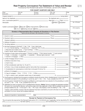 Ohio Real Property Conveyance Fee Statement