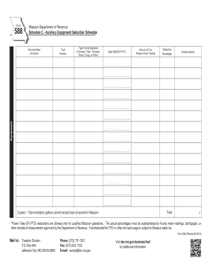 Missouri Schedule C - Auxiliary Equipment Deduction