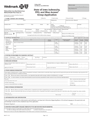 Iowa Health Insurance Group Application