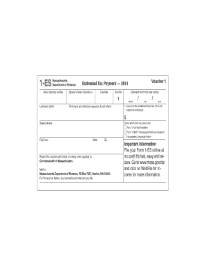 Massachusetts Estimated Tax Payment Voucher