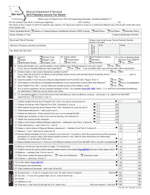 Missouri Fiduciary Income Tax Return