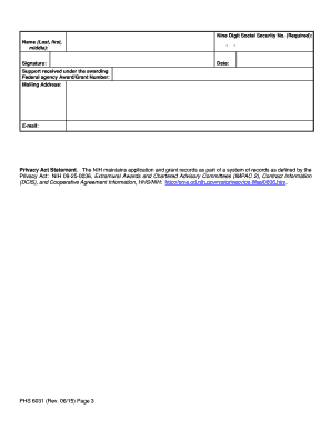 Ruth L. Kirschstein National Research Service Award Payback Agreement