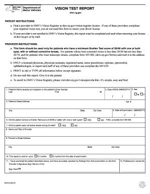 New York Vision Test Report