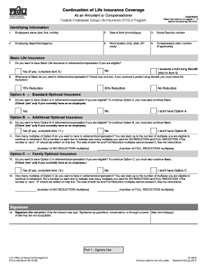 Federal Employees' Group Life Insurance Election Form