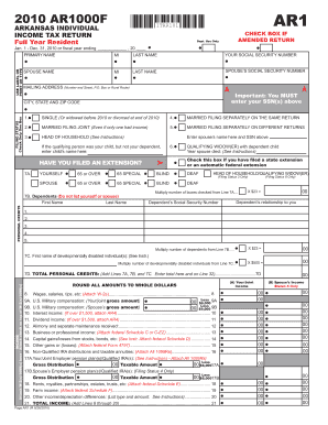 Arkansas Individual Income Tax Return