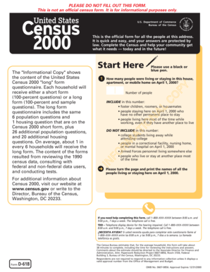 US Census 2000 Long Form