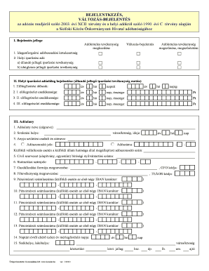 Hungarian Tax Registration Form