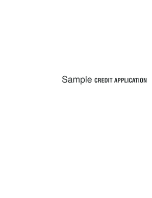 Credit Application Form
