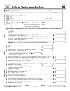 California Fiduciary Income Tax Return 541