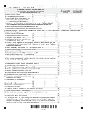 Montana Form 2 Schedule III Itemized Deductions