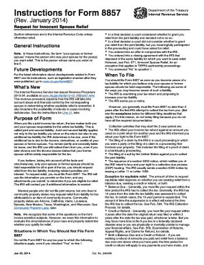 IRS Form 8857 Innocent Spouse Relief