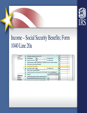 US Federal Tax Form 1040 Line 20a