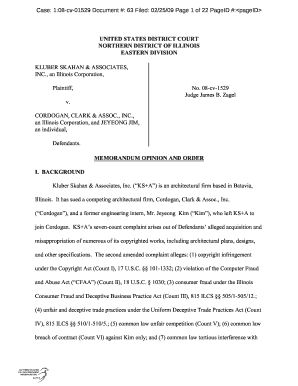 Case 108-cv-01529 Document # 63 Filed 022509 Page 1 of 22 PageID #pageID - gpo
