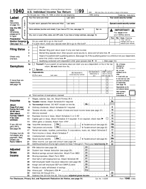 US Individual Income Tax Return Form 1040