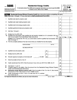 Form 5695 Residential Energy Credits
