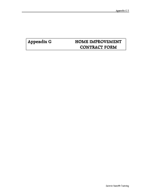 California Home Improvement Contract Form