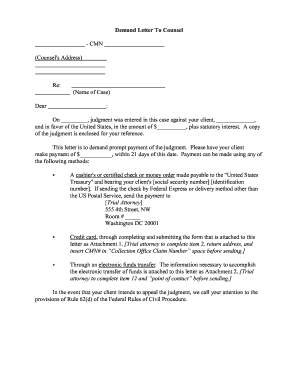 Demand Letter to Counsel