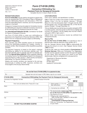 Connecticut Withholding Tax Payment Form for Nonpayroll Amounts