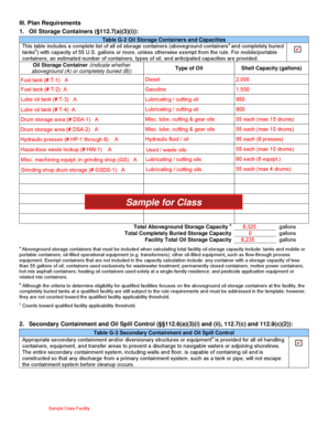 Tier I Qualified Facility SPCC Plan