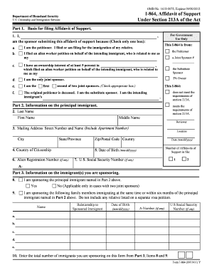 I-864 Affidavit of Support