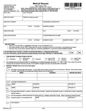 Minnesota Workers' Compensation Medical Request Form